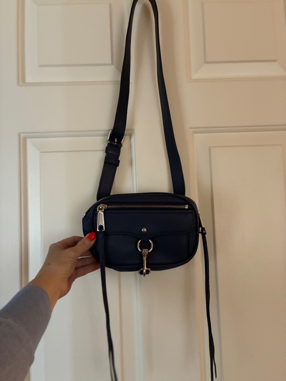 Rebecca Minkoff Blue Blythe Leather Belt Bag/Cross Body - Picture 13 of 16